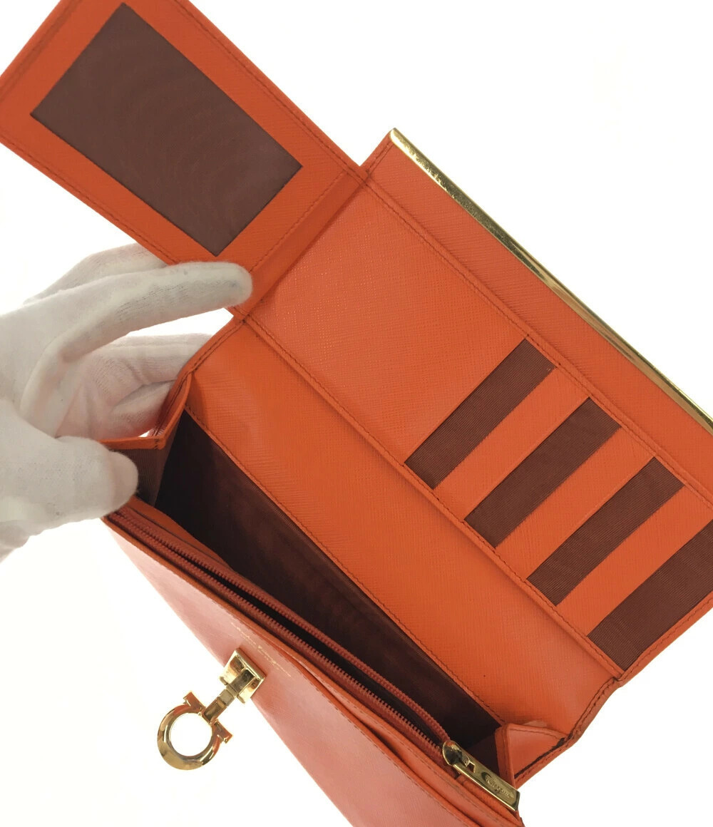Salvatore Ferragamo Gancini Wallet Long Black